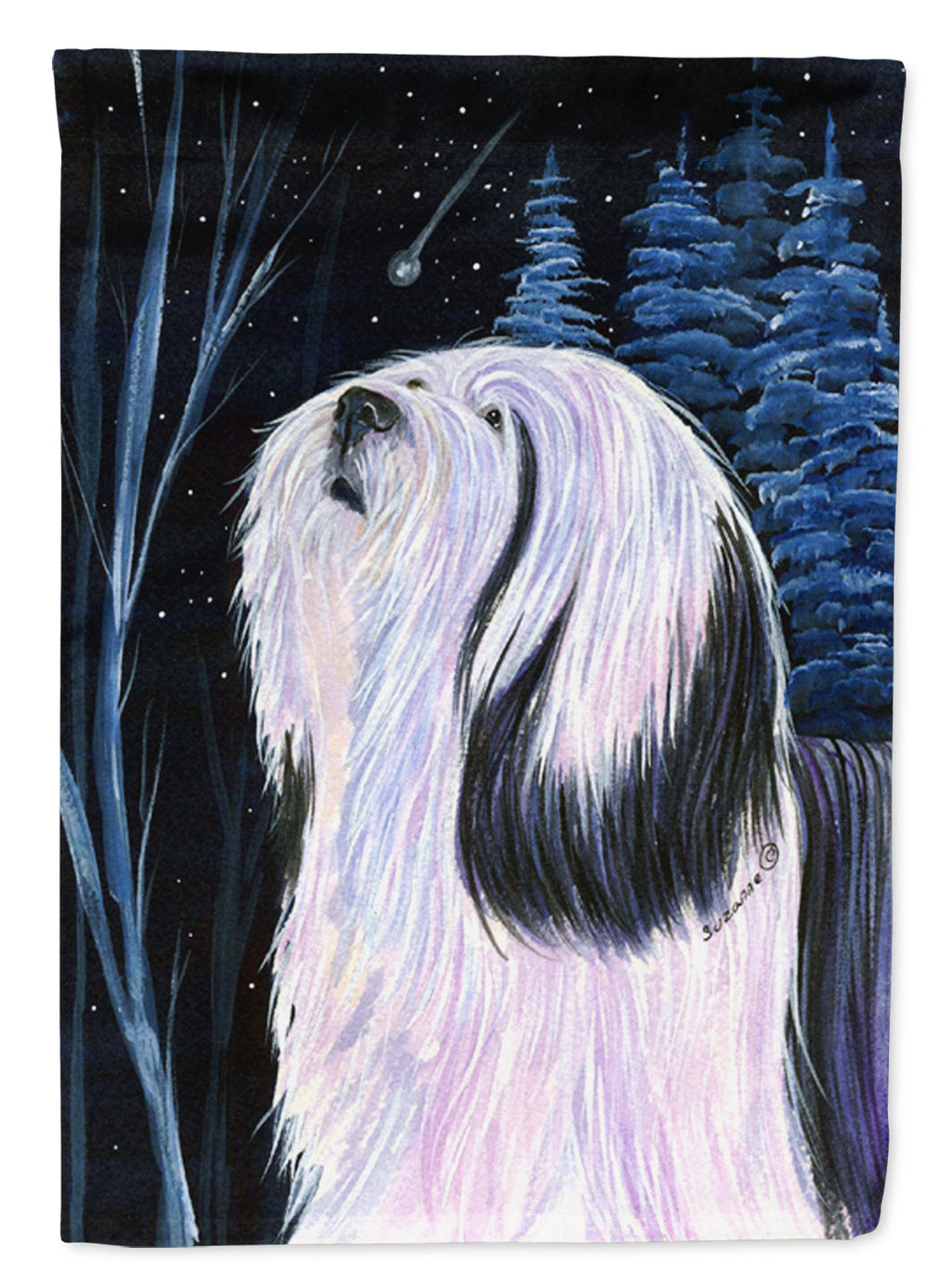 Tibetan Terrier Garden Flag Mailbox Decorative Yard Banner Outside Patio Artwork for Flower Beds, Garden Size, Multicolor