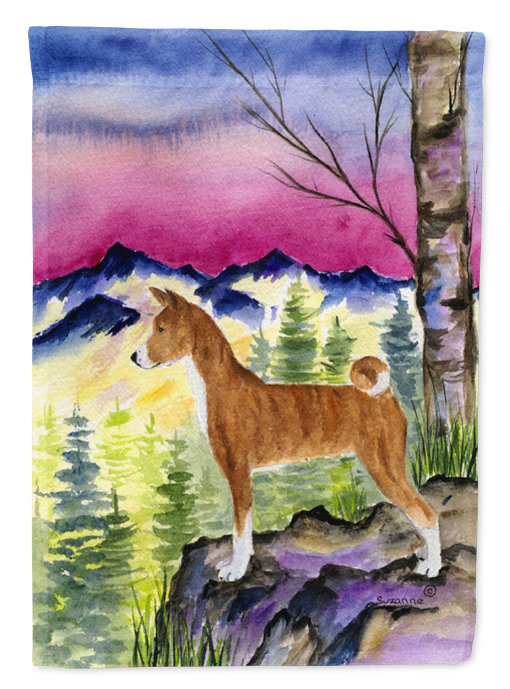 Basenji Garden Flag Mailbox Decorative Yard Banner Outside Patio Artwork for Flower Beds, Garden Size, Multicolor