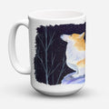 Starry Night Corgi Ceramic Coffee Mug 15 oz Decorative Large C Handle Mug Cup for Tea, Cocoa Hot Chocolate