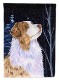 Starry Night Australian Shepherd Garden Flag Mailbox Decorative Yard Banner Outside Patio Artwork for Flower Beds, Garden Size, Multicolor