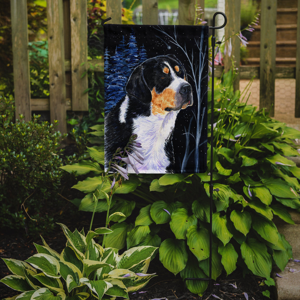 Starry Night Bernese Mountain Dog Garden Flag Mailbox Decorative Yard Banner Outside Patio Artwork for Flower Beds, Garden Size, Multicolor