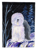 Starry Night Old English Sheepdog Garden Flag Mailbox Decorative Yard Banner Outside Patio Artwork for Flower Beds, Garden Size, Multicolor