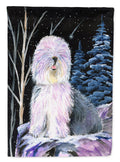 Starry Night Old English Sheepdog Garden Flag Mailbox Decorative Yard Banner Outside Patio Artwork for Flower Beds, Garden Size, Multicolor