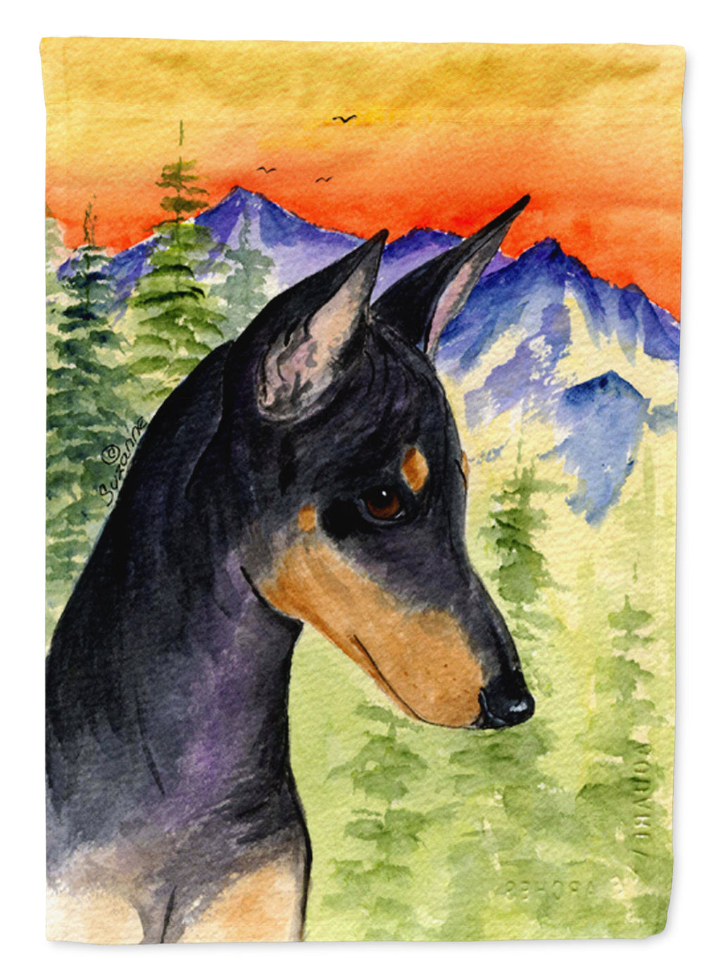 Manchester Terrier Garden Flag Mailbox Decorative Yard Banner Outside Patio Artwork for Flower Beds, Garden Size, Multicolor