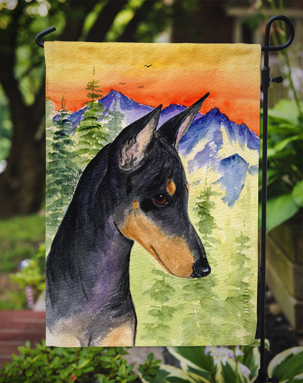 Manchester Terrier Garden Flag Mailbox Decorative Yard Banner Outside Patio Artwork for Flower Beds, Garden Size, Multicolor
