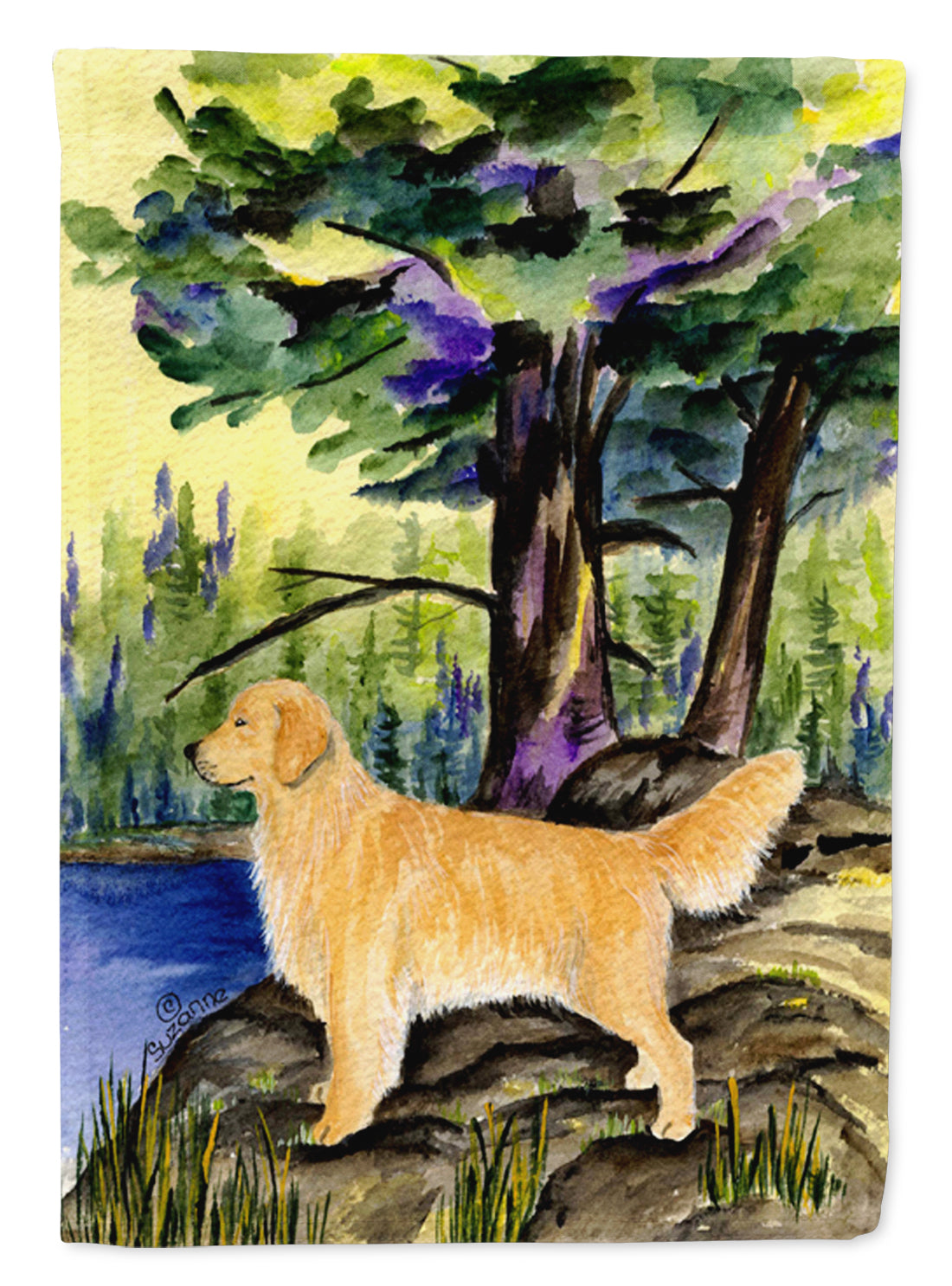 Golden Retriever Garden Flag Mailbox Decorative Yard Banner Outside Patio Artwork for Flower Beds, Garden Size, Multicolor