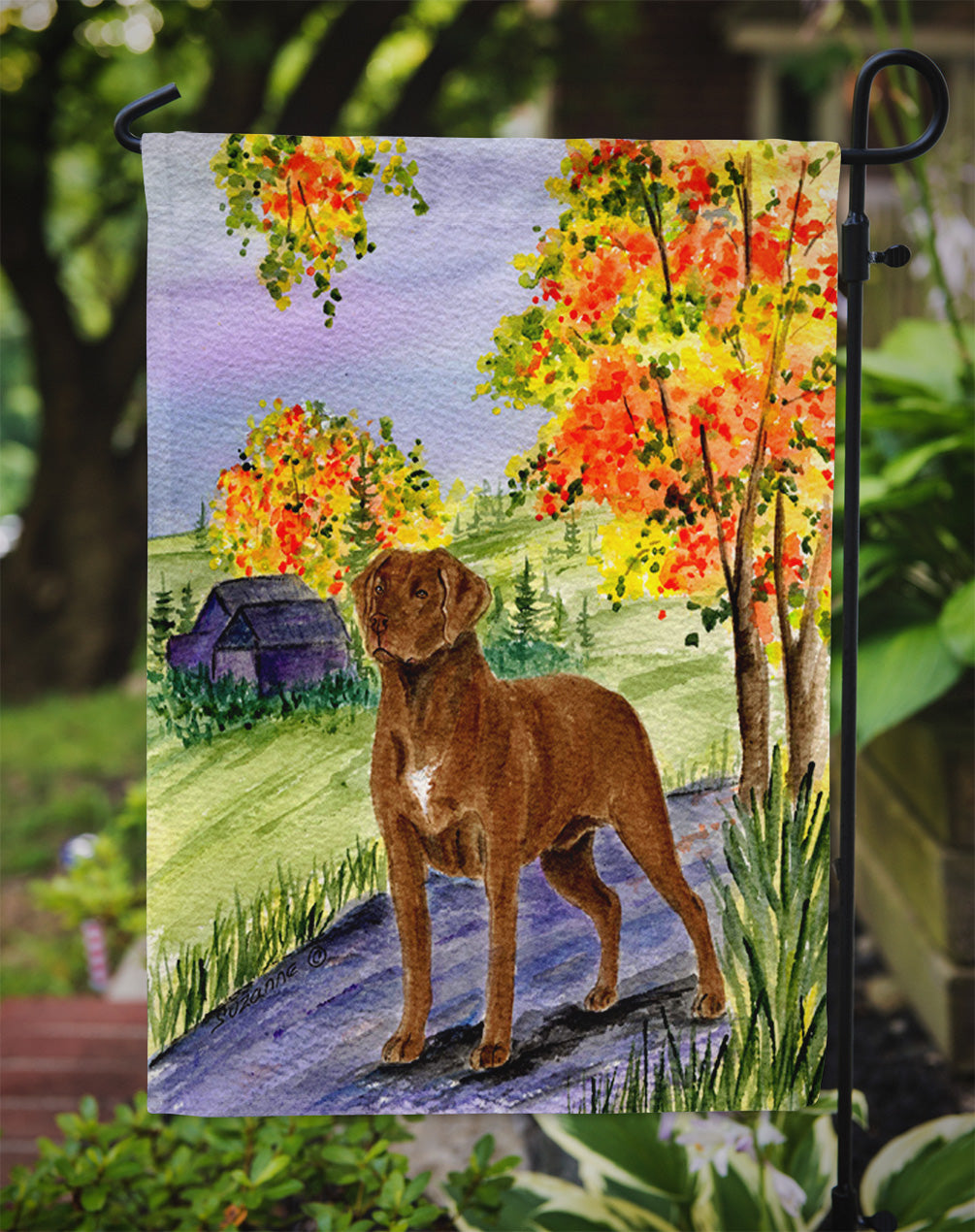 Chesapeake Bay Retriever Garden Flag Mailbox Decorative Yard Banner Outside Patio Artwork for Flower Beds, Garden Size, Multicolor