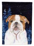 Starry Night English Bulldog Garden Flag Mailbox Decorative Yard Banner Outside Patio Artwork for Flower Beds, Garden Size, Multicolor