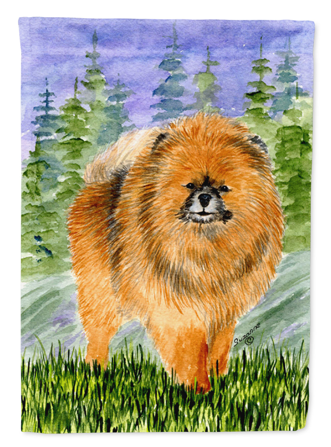 Pomeranian Garden Flag Mailbox Decorative Yard Banner Outside Patio Artwork for Flower Beds, Garden Size, Multicolor