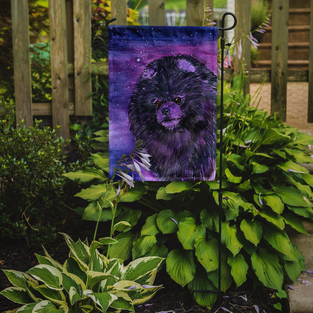 Starry Night Pomeranian Garden Flag Mailbox Decorative Yard Banner Outside Patio Artwork for Flower Beds, Garden Size, Multicolor