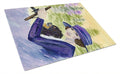 Lady driving with her Pomeranian Cutting Board Tempered Glass Kitchen Cutting Surface, Heat Resistant Chopping, Non-Slip Feet, Food Prep & Serving