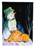 Snowman with Lakeland Terrier Garden Flag Mailbox Decorative Yard Banner Outside Patio Artwork for Flower Beds, Garden Size, Multicolor