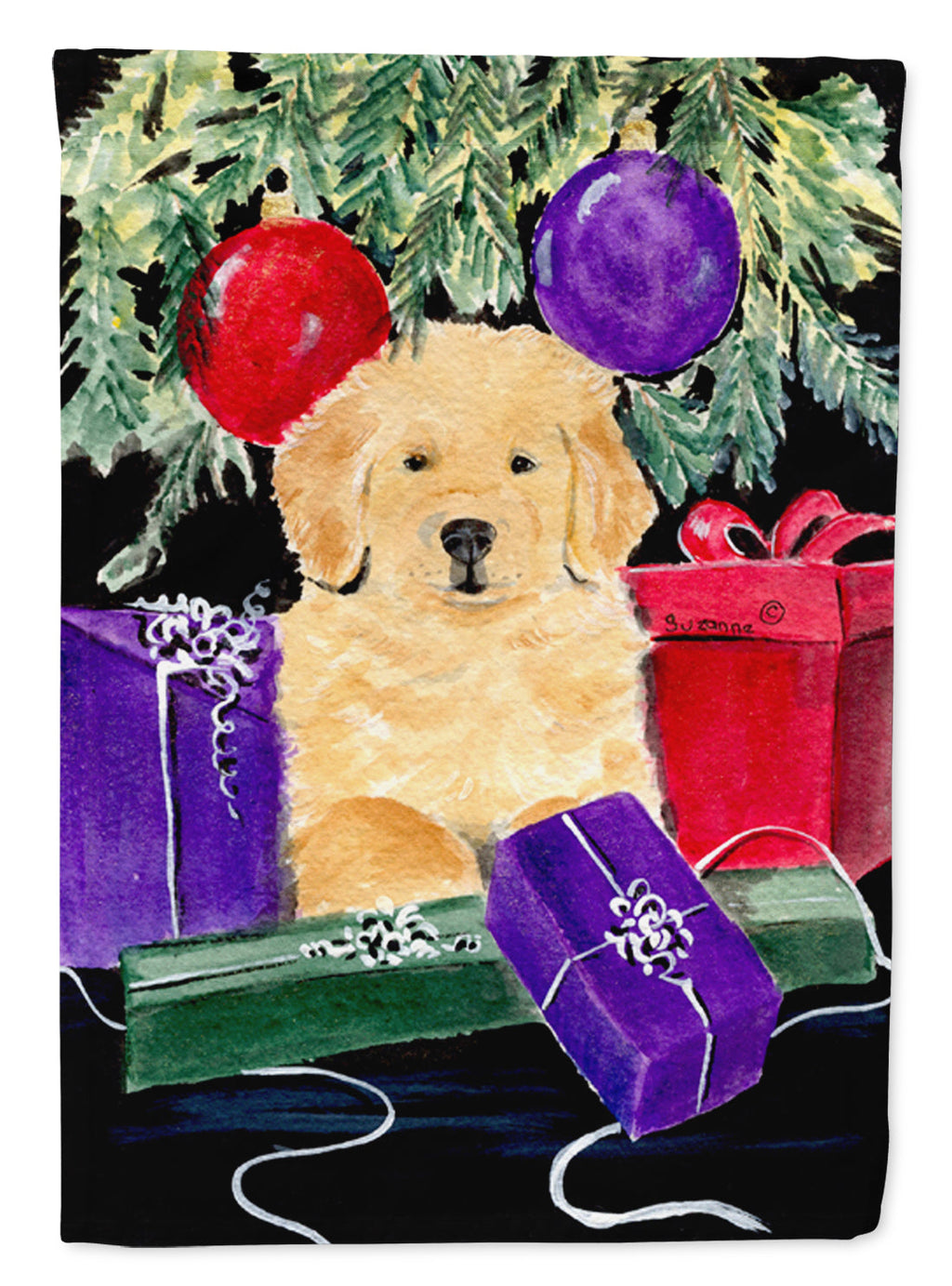 Golden Retriever Garden Flag Mailbox Decorative Yard Banner Outside Patio Artwork for Flower Beds, Garden Size, Multicolor