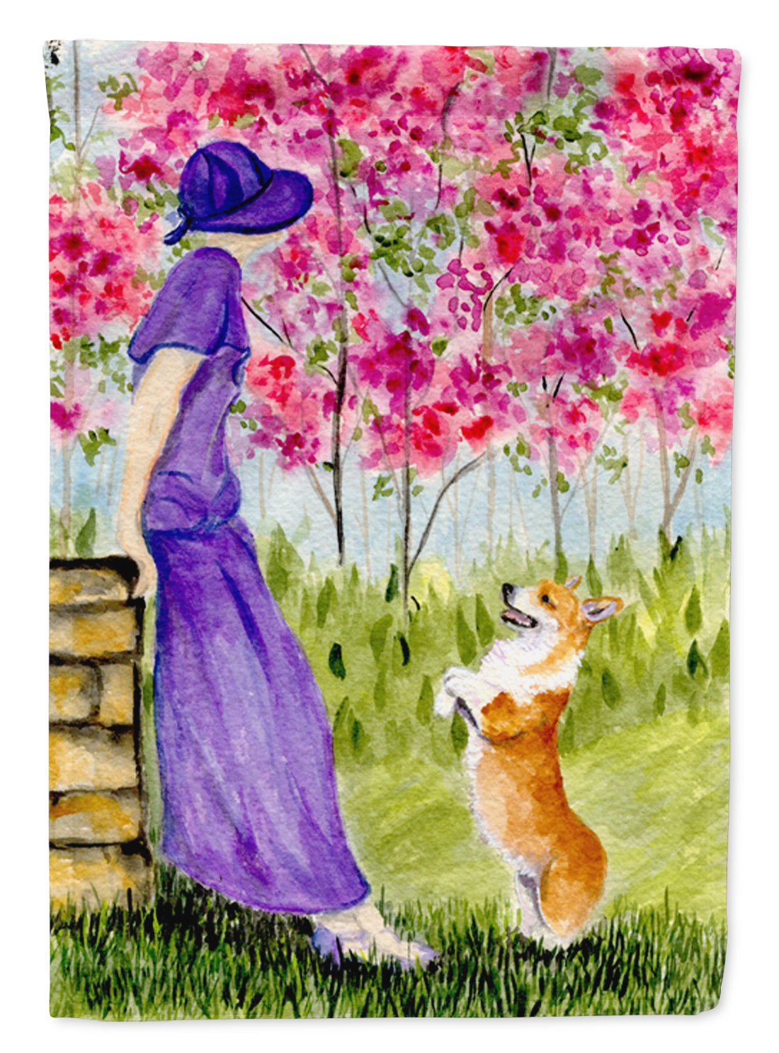 Corgi Garden Flag Mailbox Decorative Yard Banner Outside Patio Artwork for Flower Beds, Garden Size, Multicolor