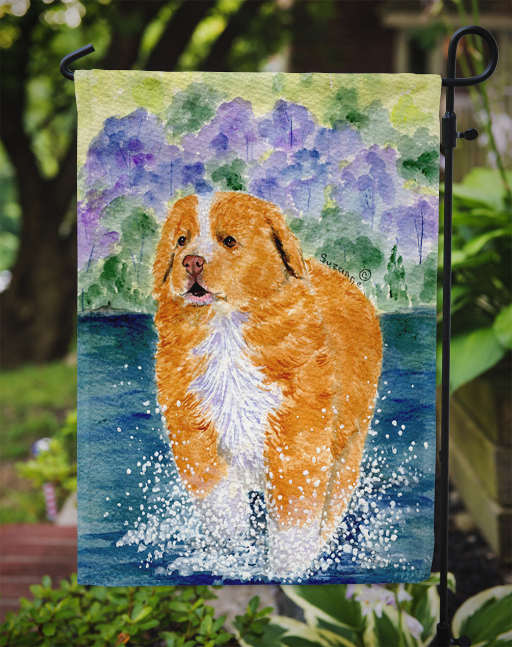 Nova Scotia Duck Toller Garden Flag Mailbox Decorative Yard Banner Outside Patio Artwork for Flower Beds, Garden Size, Multicolor