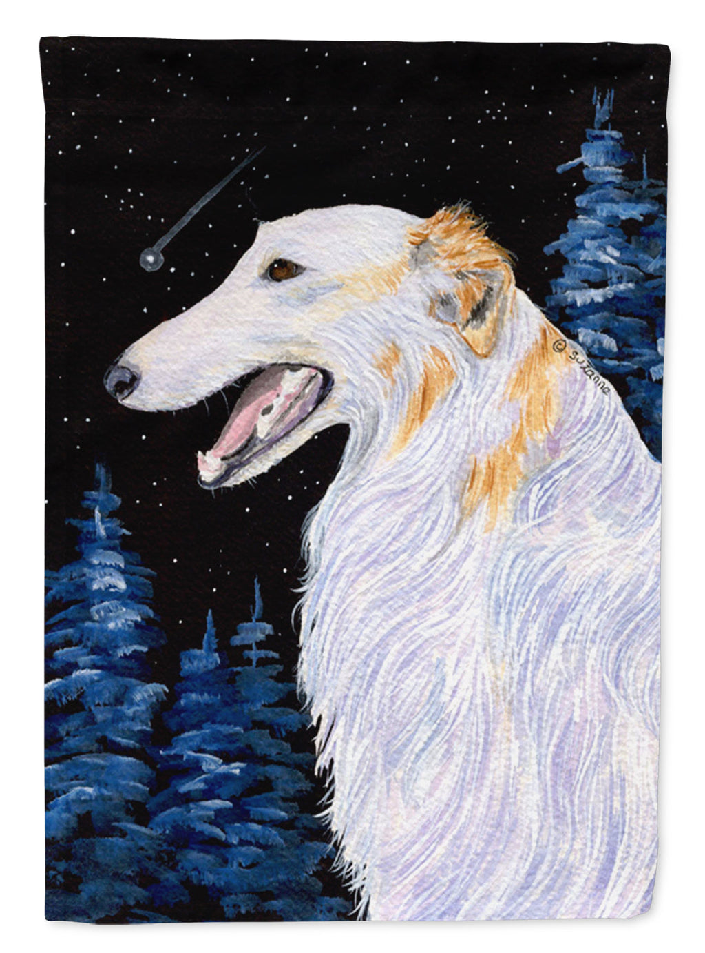Borzoi Garden Flag Mailbox Decorative Yard Banner Outside Patio Artwork for Flower Beds, Garden Size, Multicolor