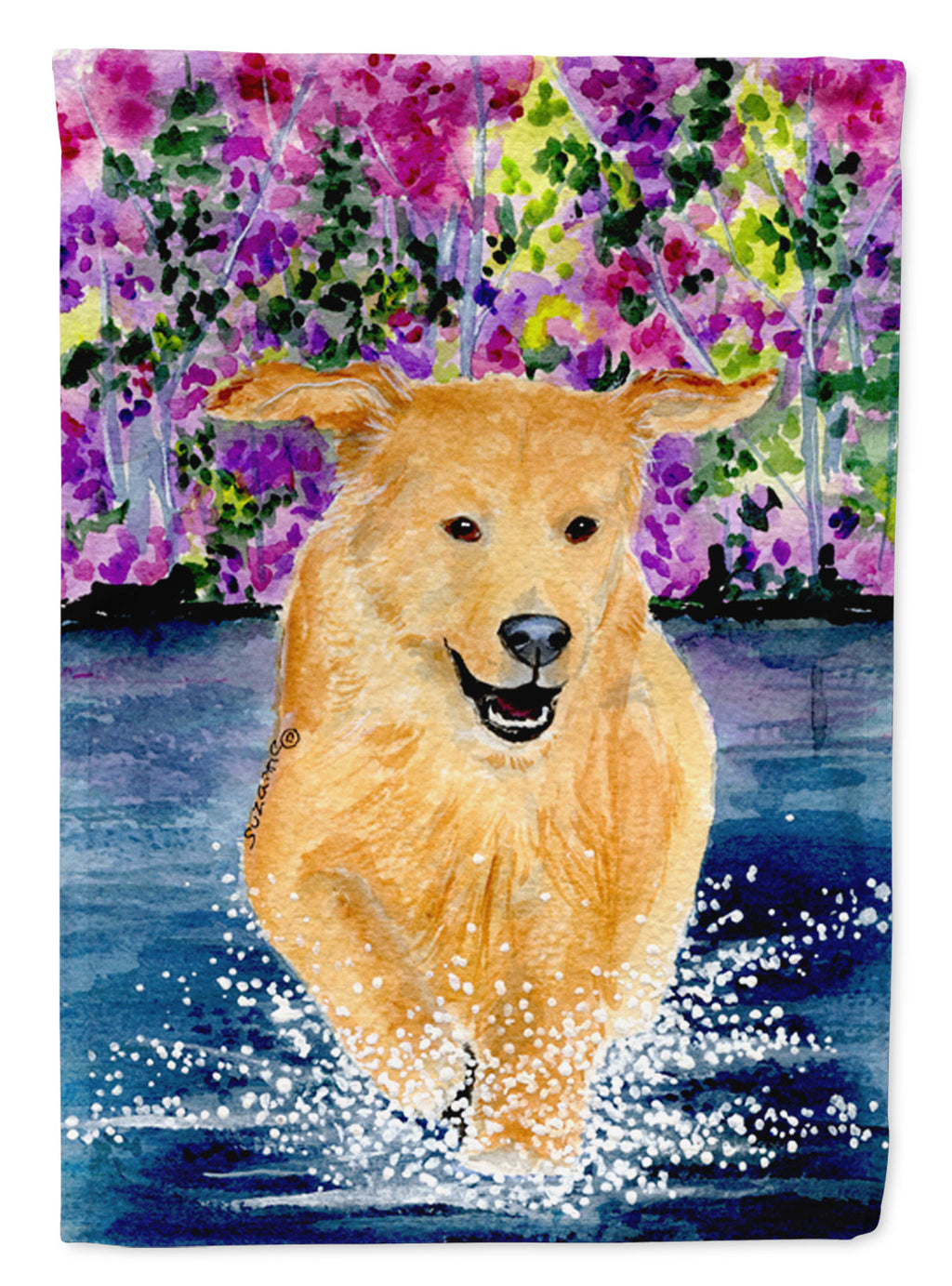 Golden Retriever Garden Flag Mailbox Decorative Yard Banner Outside Patio Artwork for Flower Beds, Garden Size, Multicolor