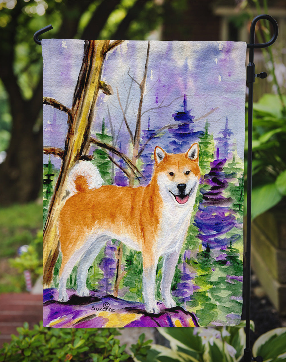 Shiba Inu Garden Flag Mailbox Decorative Yard Banner Outside Patio Artwork for Flower Beds, Garden Size, Multicolor