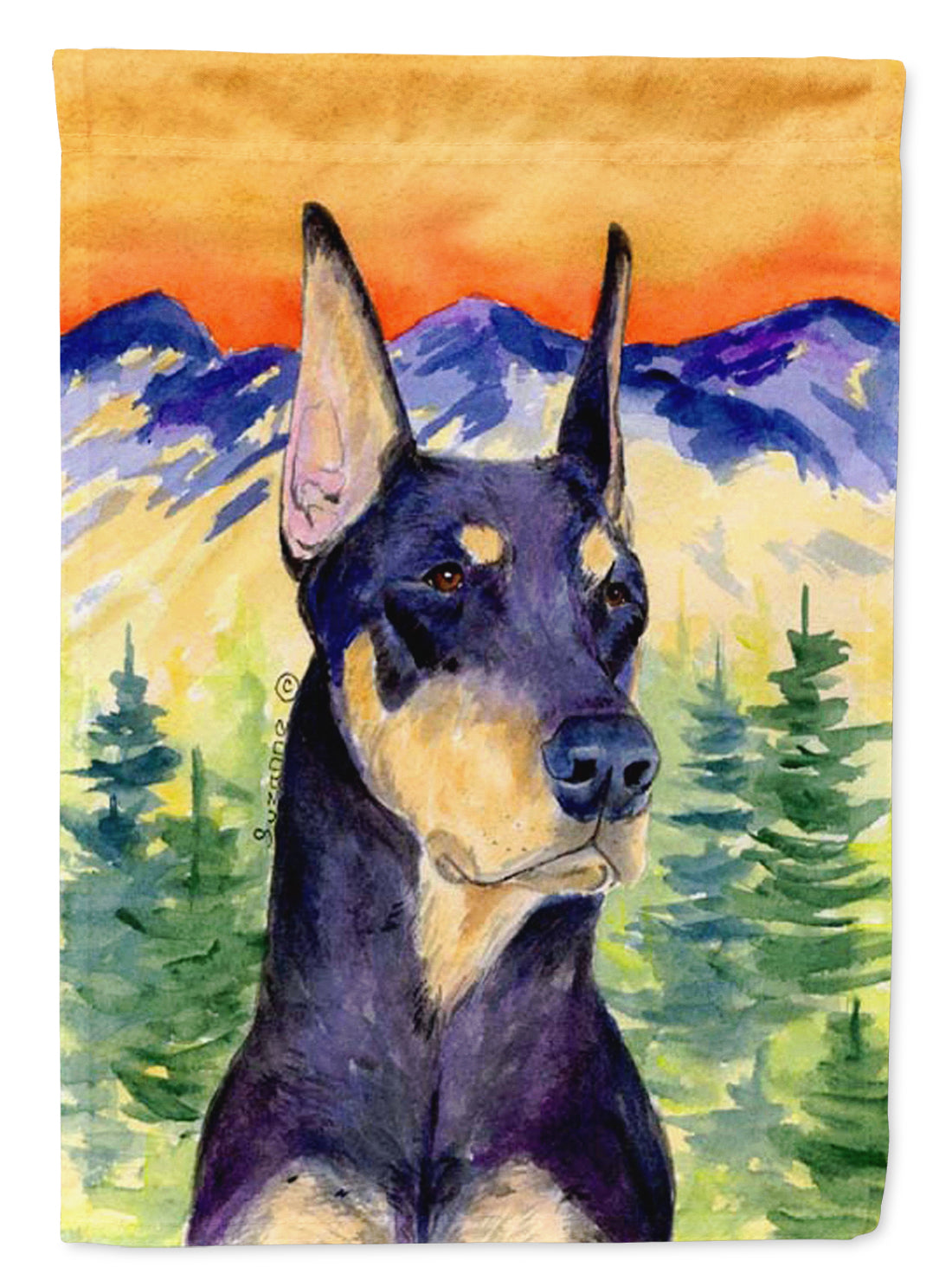 Doberman Garden Flag Mailbox Decorative Yard Banner Outside Patio Artwork for Flower Beds, Garden Size, Multicolor