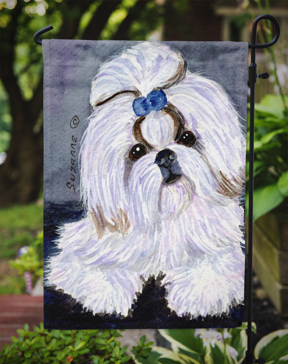 Shih Tzu Garden Flag Mailbox Decorative Yard Banner Outside Patio Artwork for Flower Beds, Garden Size, Multicolor