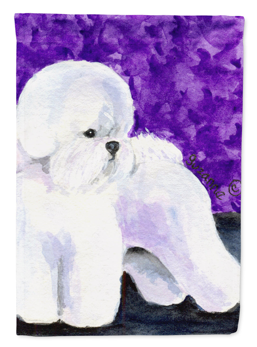 Bichon Frise Garden Flag Mailbox Decorative Yard Banner Outside Patio Artwork for Flower Beds, Garden Size, Multicolor