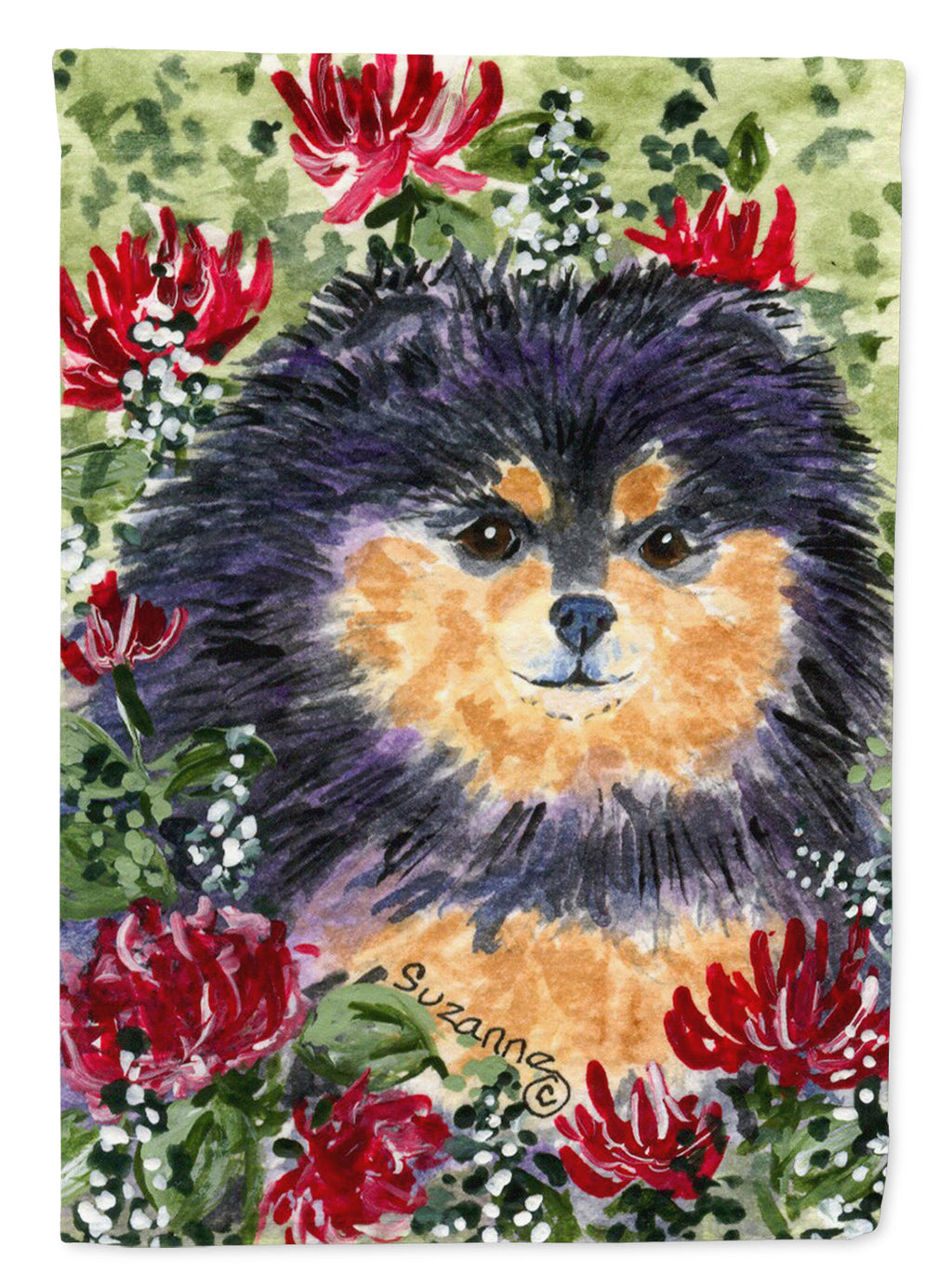 Pomeranian Garden Flag Mailbox Decorative Yard Banner Outside Patio Artwork for Flower Beds, Garden Size, Multicolor