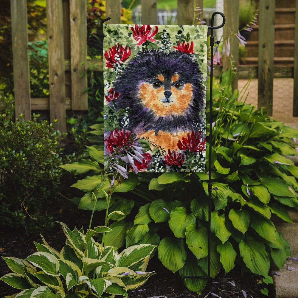 Pomeranian Garden Flag Mailbox Decorative Yard Banner Outside Patio Artwork for Flower Beds, Garden Size, Multicolor