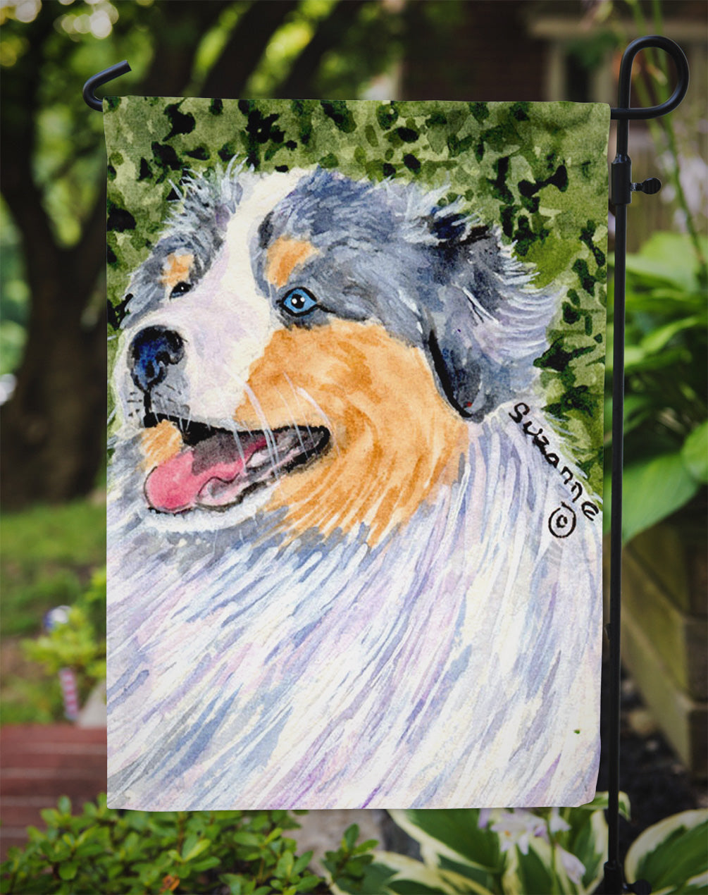 Australian Shepherd Garden Flag Mailbox Decorative Yard Banner Outside Patio Artwork for Flower Beds, Garden Size, Multicolor