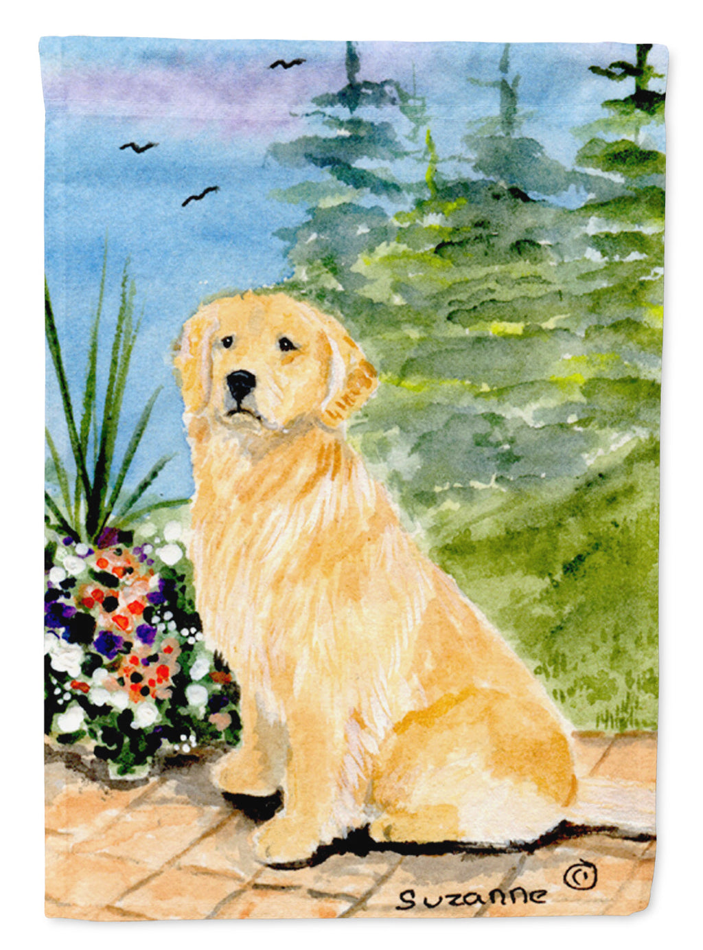 Golden Retriever Garden Flag Mailbox Decorative Yard Banner Outside Patio Artwork for Flower Beds, Garden Size, Multicolor