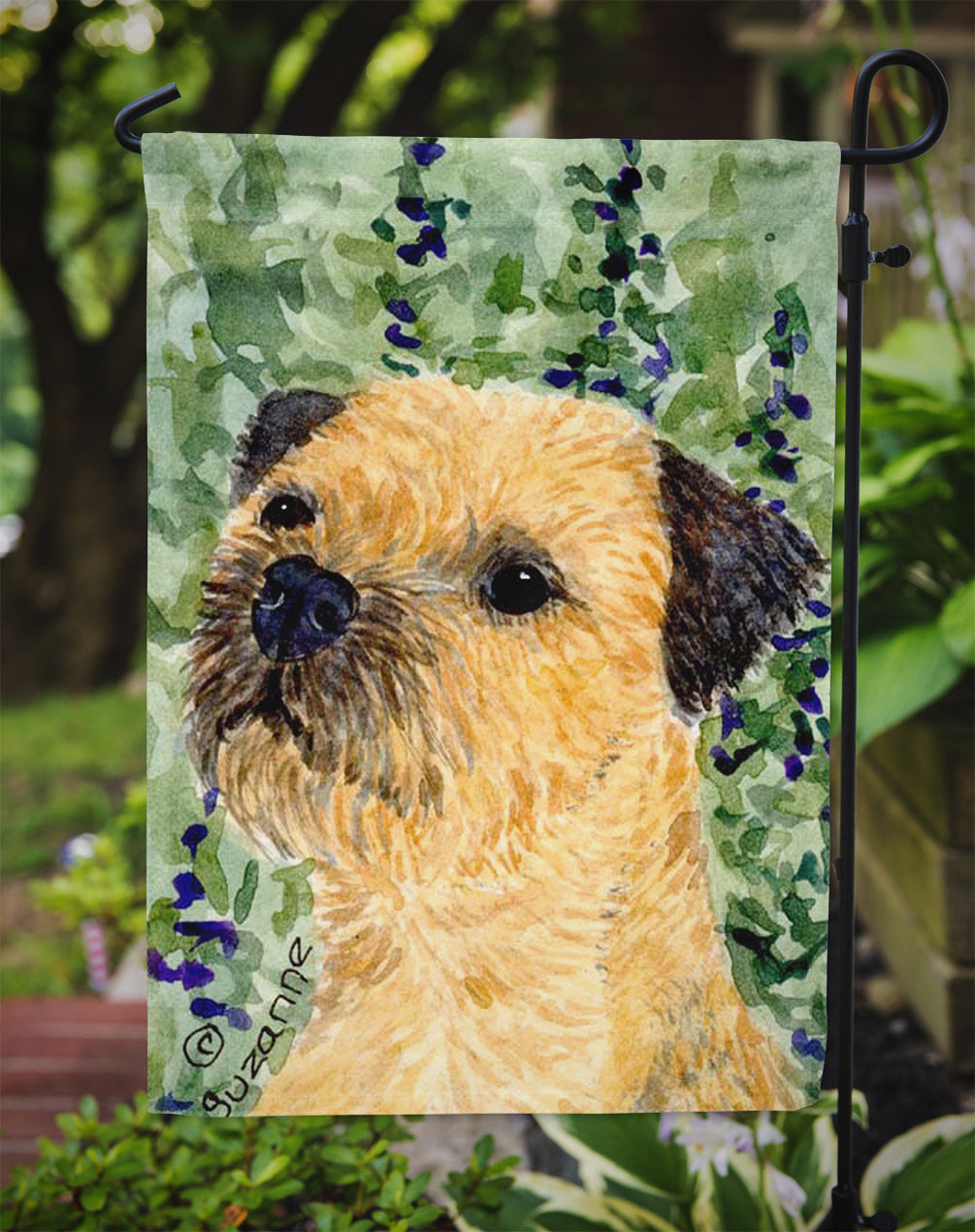 Border Terrier Garden Flag Mailbox Decorative Yard Banner Outside Patio Artwork for Flower Beds, Garden Size, Multicolor