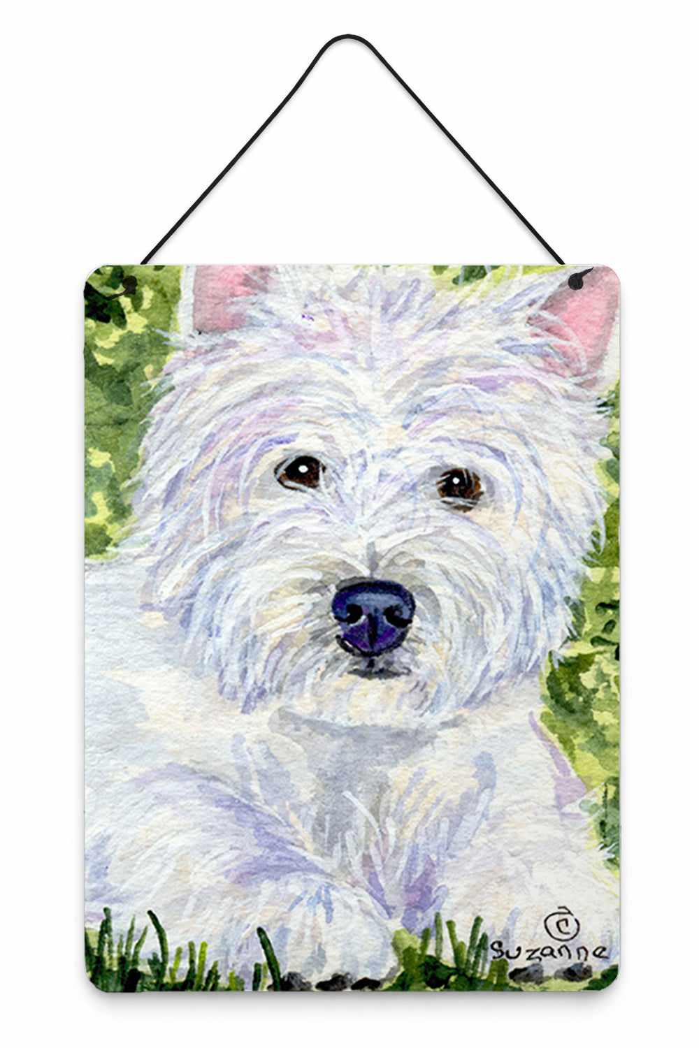 Westie Wall or Door Hanging Prints Aluminum Metal Sign Kitchen Wall Bar Bathroom Plaque Home Decor Front Door Plaque, 12x16, Multicolor