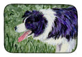 Border Collie Dish Drying Mat Absorbent Dish Drying Mat Pad for Kitchen Counter Dish Drainer Mat for Countertop, 14 x 21", Multicolor