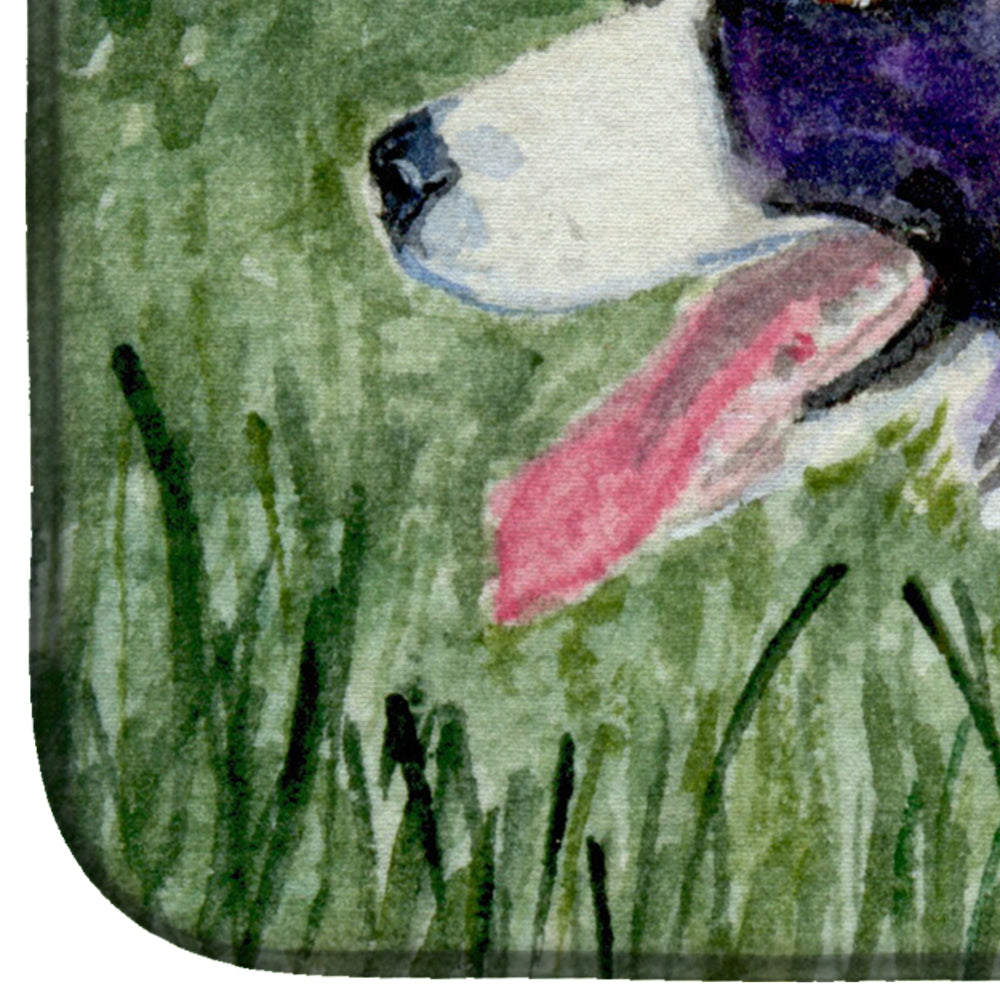 Border Collie Dish Drying Mat Absorbent Dish Drying Mat Pad for Kitchen Counter Dish Drainer Mat for Countertop, 14 x 21", Multicolor
