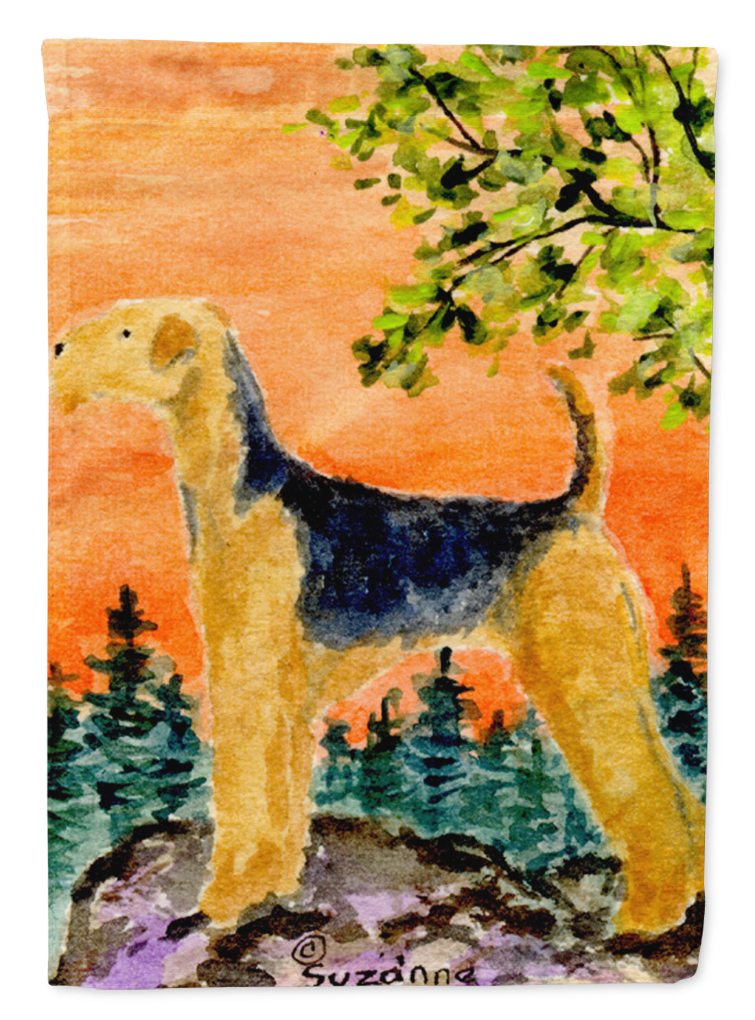 Airedale Garden Flag Mailbox Decorative Yard Banner Outside Patio Artwork for Flower Beds, Garden Size, Multicolor