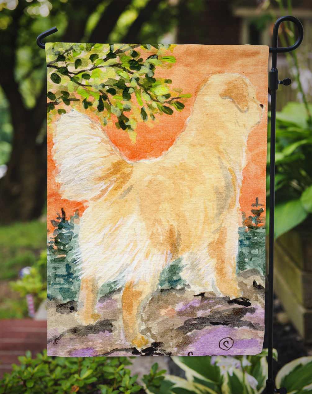 Golden Retriever Garden Flag Mailbox Decorative Yard Banner Outside Patio Artwork for Flower Beds, Garden Size, Multicolor