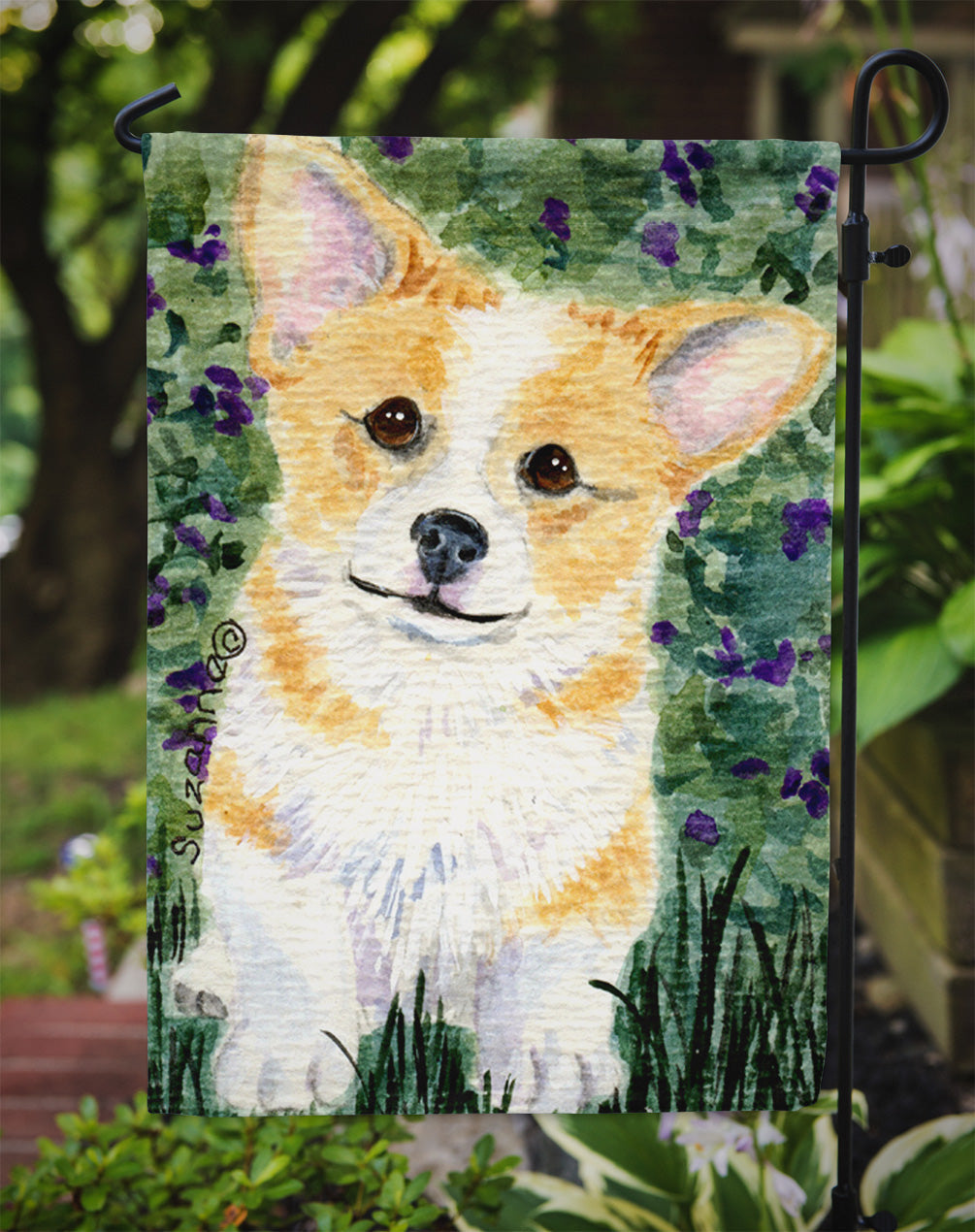 Corgi Garden Flag Mailbox Decorative Yard Banner Outside Patio Artwork for Flower Beds, Garden Size, Multicolor