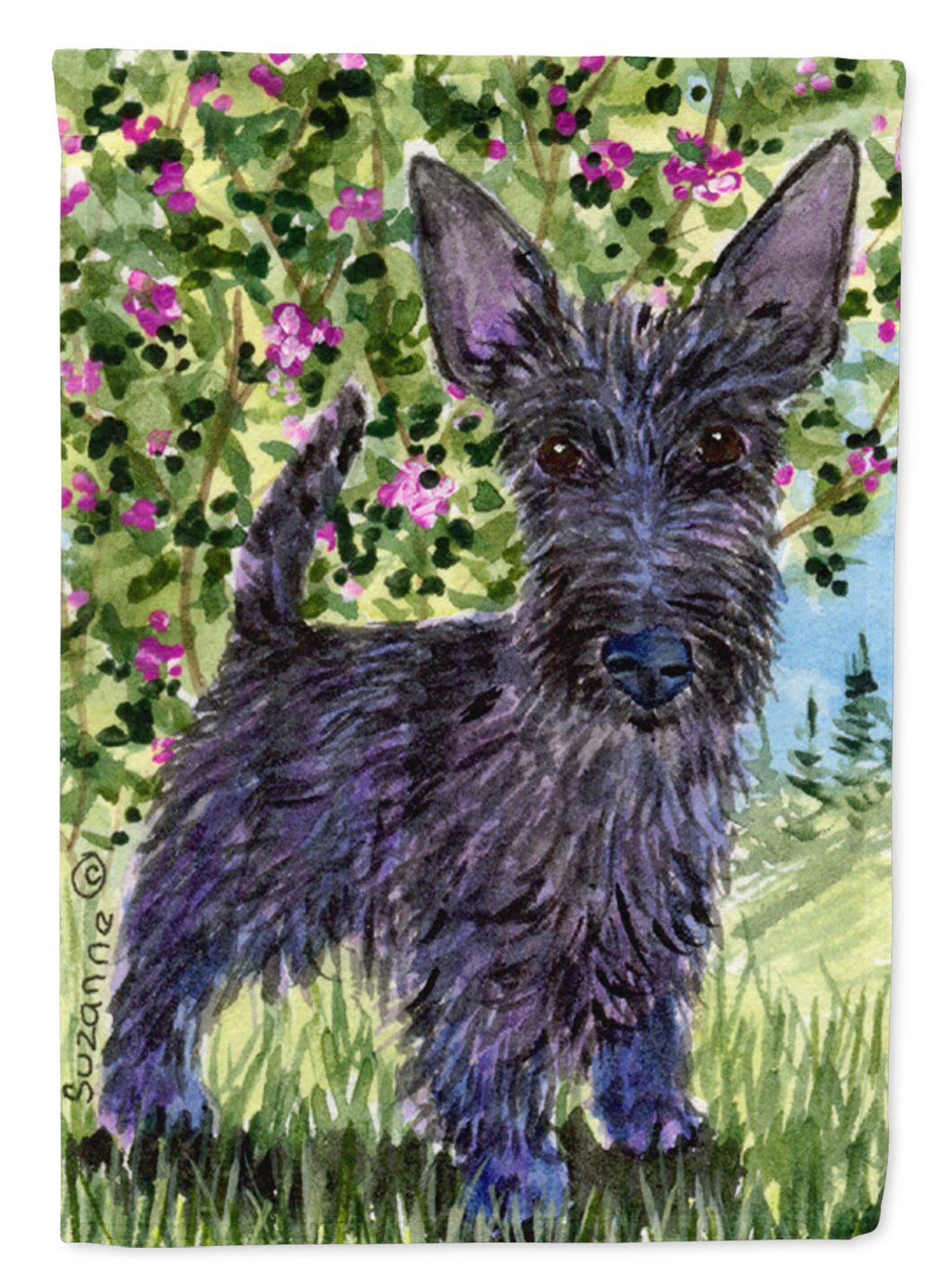 Scottish Terrier Garden Flag Mailbox Decorative Yard Banner Outside Patio Artwork for Flower Beds, Garden Size, Multicolor