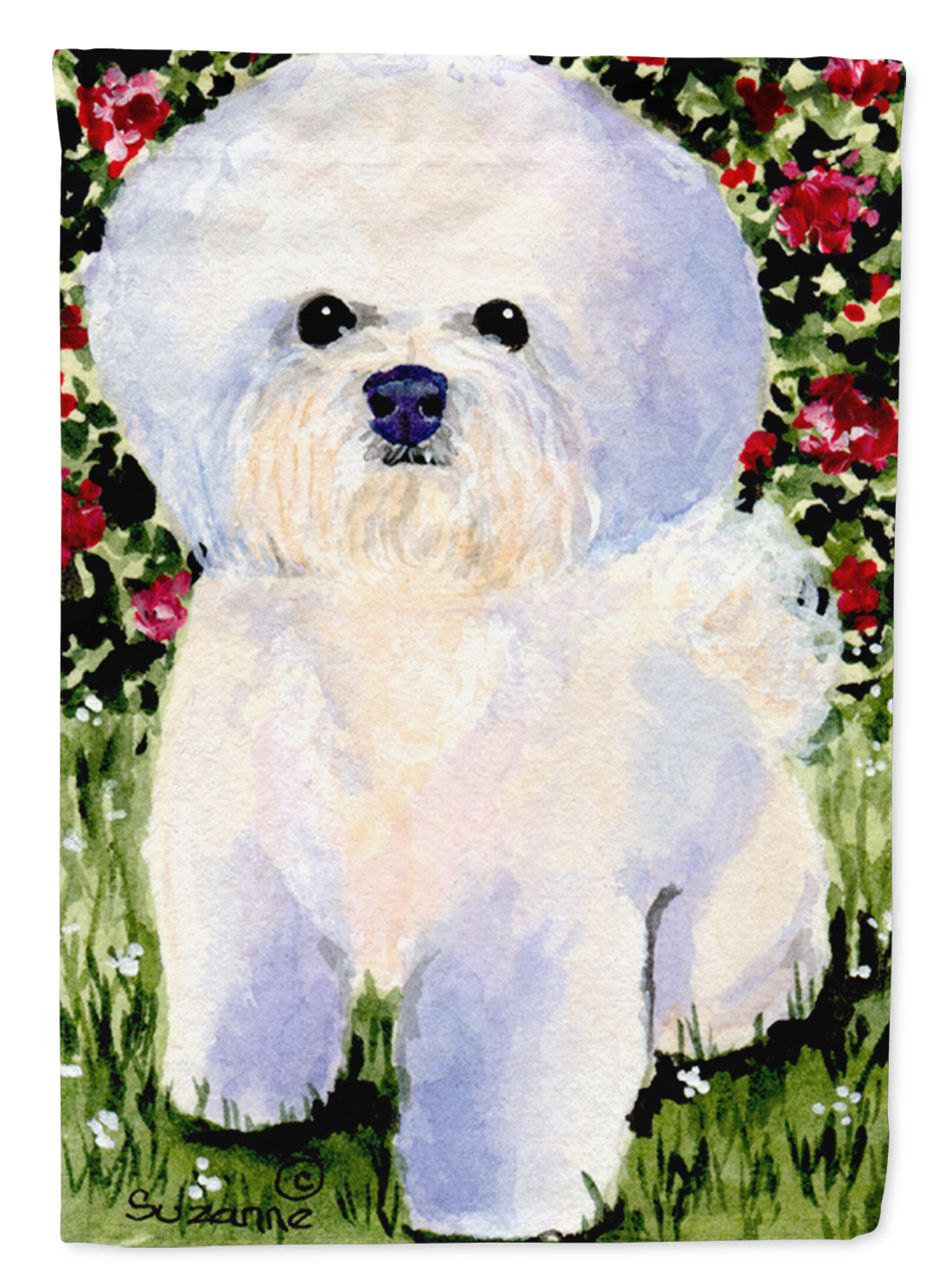 Bichon Frise Garden Flag Mailbox Decorative Yard Banner Outside Patio Artwork for Flower Beds, Garden Size, Multicolor