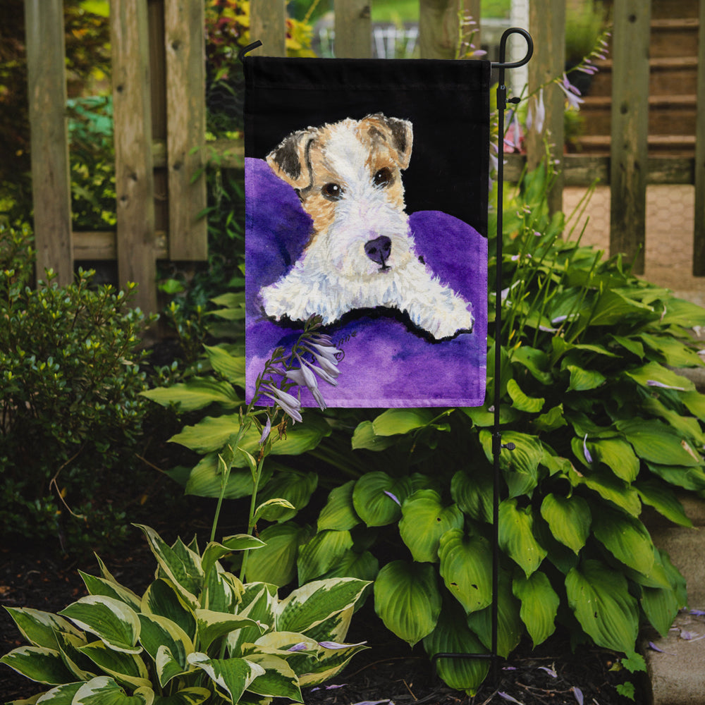 Fox Terrier Garden Flag Mailbox Decorative Yard Banner Outside Patio Artwork for Flower Beds, Garden Size, Multicolor