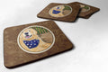 Golden Retriever Foam Coasters Set of 4 Cup Coasters for Indoor Outdoor, Tabletop Protection, Anti Slip, Mouse pad Material