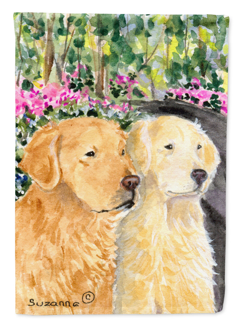 Golden Retriever Garden Flag Mailbox Decorative Yard Banner Outside Patio Artwork for Flower Beds, Garden Size, Multicolor
