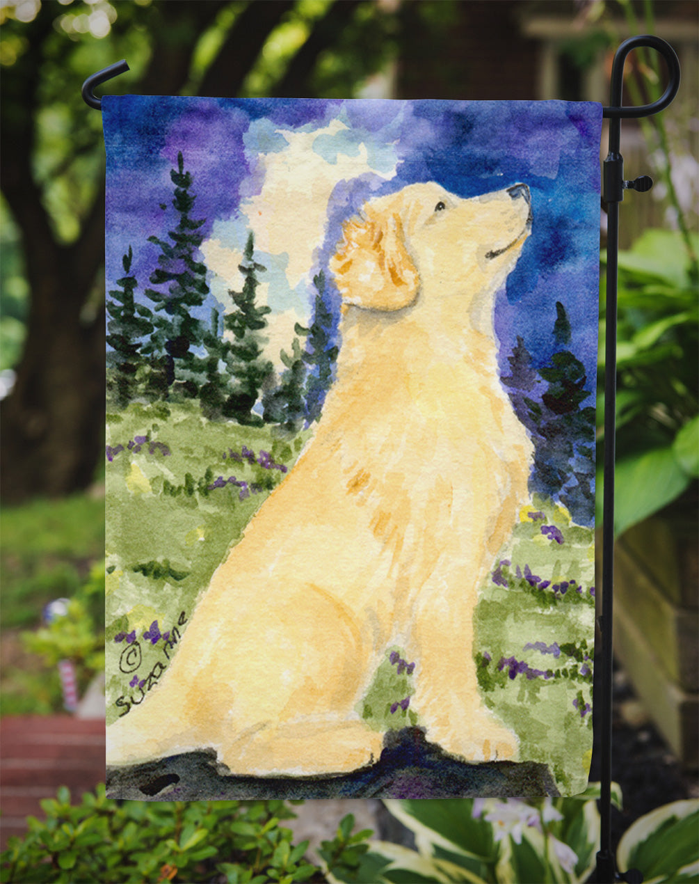 Golden Retriever Garden Flag Mailbox Decorative Yard Banner Outside Patio Artwork for Flower Beds, Garden Size, Multicolor