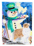 Snowman with Australian Shepherd Garden Flag Mailbox Decorative Yard Banner Outside Patio Artwork for Flower Beds, Garden Size, Multicolor