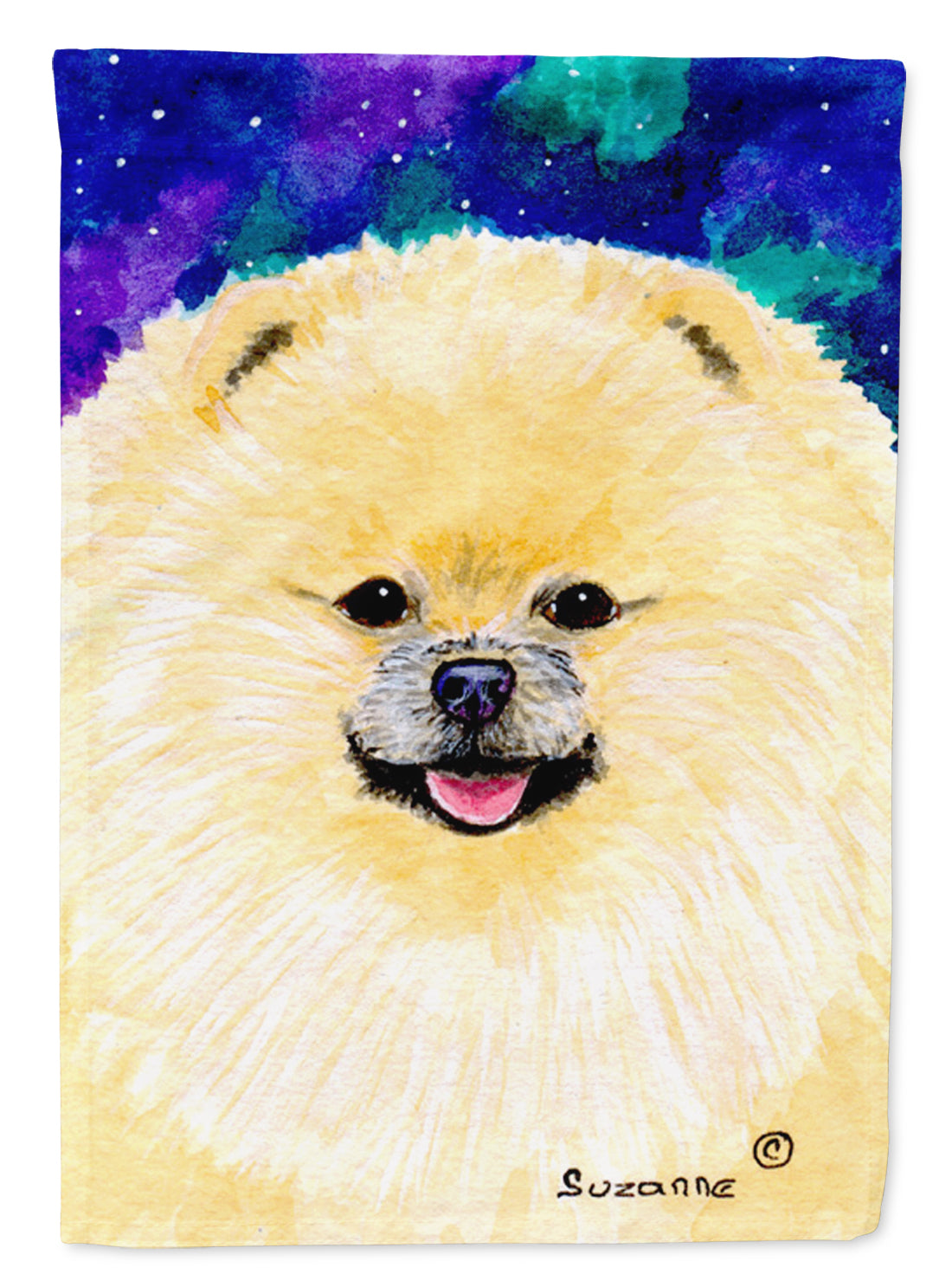 Pomeranian Garden Flag Mailbox Decorative Yard Banner Outside Patio Artwork for Flower Beds, Garden Size, Multicolor