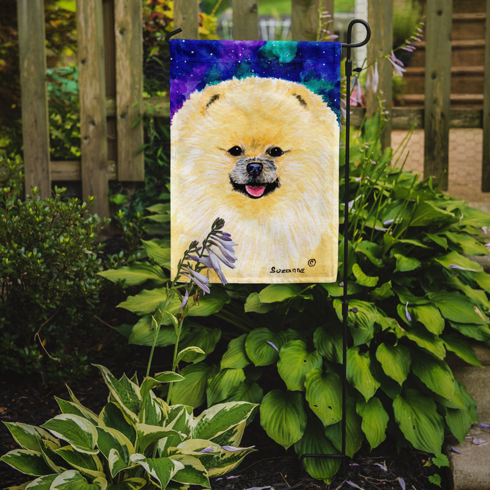Pomeranian Garden Flag Mailbox Decorative Yard Banner Outside Patio Artwork for Flower Beds, Garden Size, Multicolor