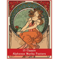 15 Classic Alphonse Mucha Posters: An Art Nouveau Coloring Book - Paperback