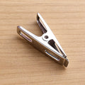 20pcs Stainless Steel Flat Mouth Clothespins, Binder Clips, Drying Hanger, Metal Clip Set, Metal Clothes Clips For Clothes Sock