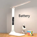Folding Table Lamp USB Reading Touch Dimmable Eye Protection With Alarm Clock Thermometer LED Desk Lamp USB Charge Night Light