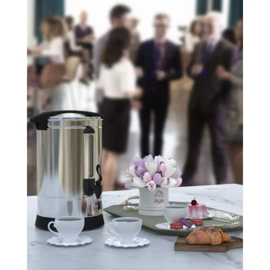 Commercial Coffee Urn 100 Cup Stainless Steel Coffee Maker