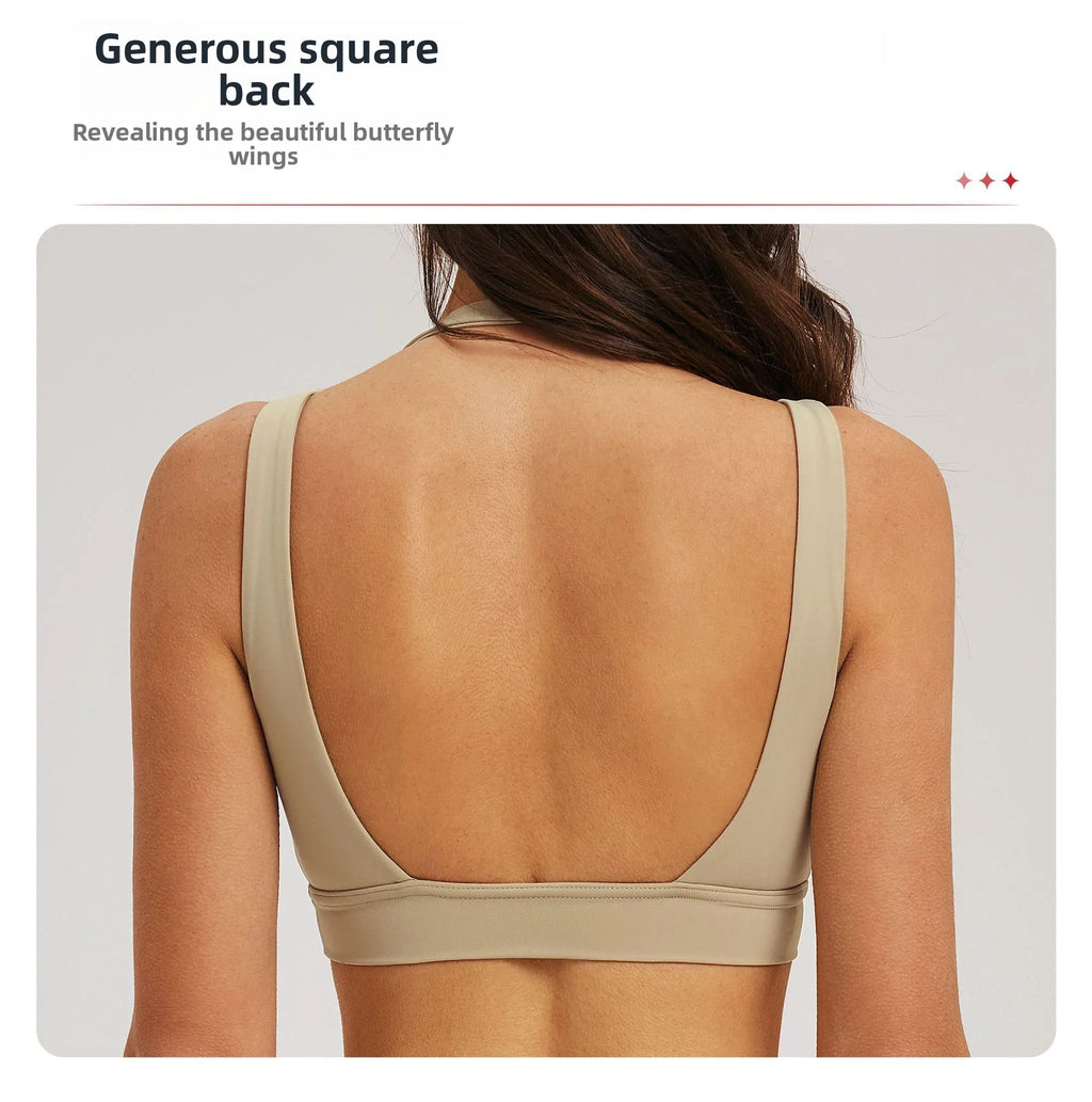 Workout Clothes Woman Gym Top Breathable Sports Bra Fitness Trainning Shoulder Strap Yoga Bra Outdoor Jogging Push Up Underwear